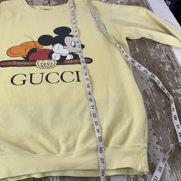 Vintage style yellow Mickey parody Gucci Crewneck sweatshirt - Picture 7 of 8